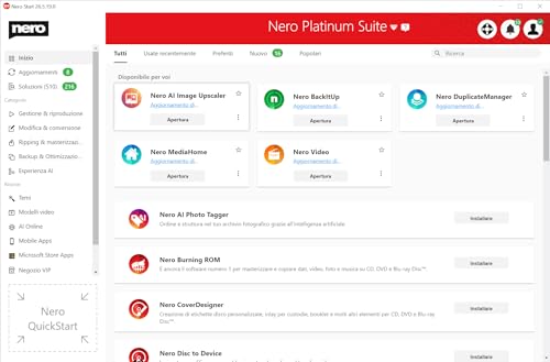 Detalle de Nero Platinum 365 — Suite Multimediale Completa (1 PC, 1 Anno)