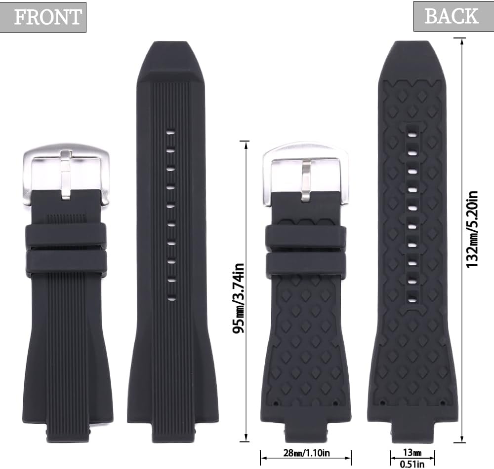 Detalle de Michael Kors MK8383 silicone watch strap 13x29mm