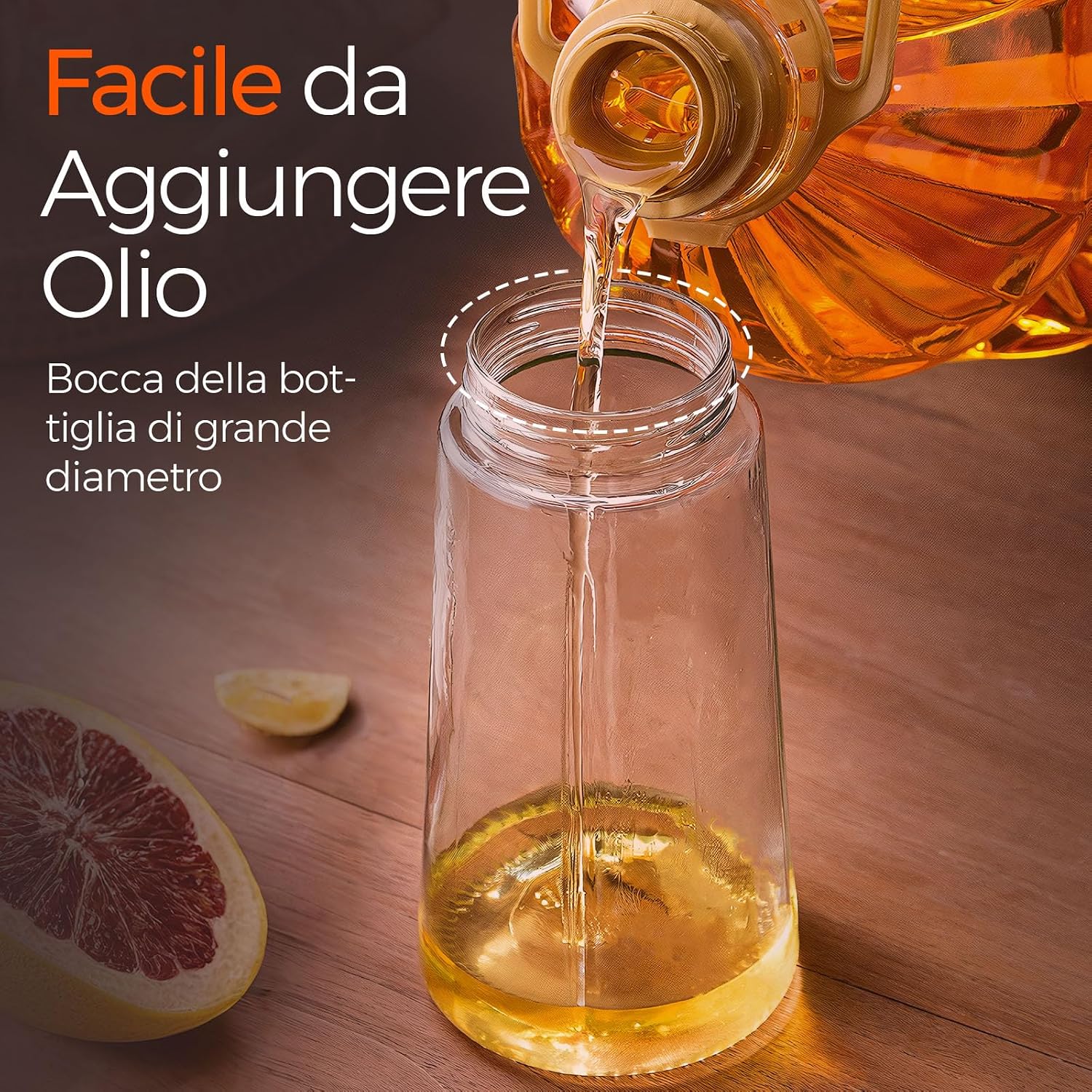 Thumbnail 4 de YARRAMATE Spruzzatore di Olio da Cucina 2 in 1, Bottiglia in Vetro 470 ml – Nero Ossidiana