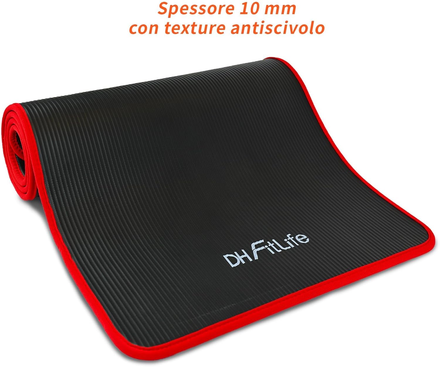 Thumbnail 1 de DH FitLife Tappetino da allenamento per fitness 183 x 61 x 1 cm – antiscivolo, resistente e versatile