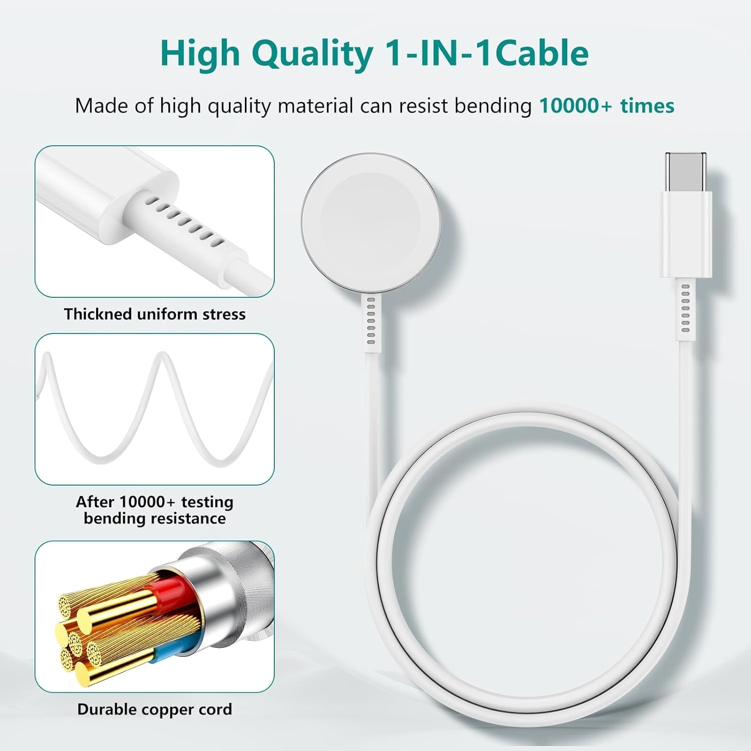 Thumbnail 4 de Upgraded Apple Watch Charger Magnetic USB‑C Cable 6ft