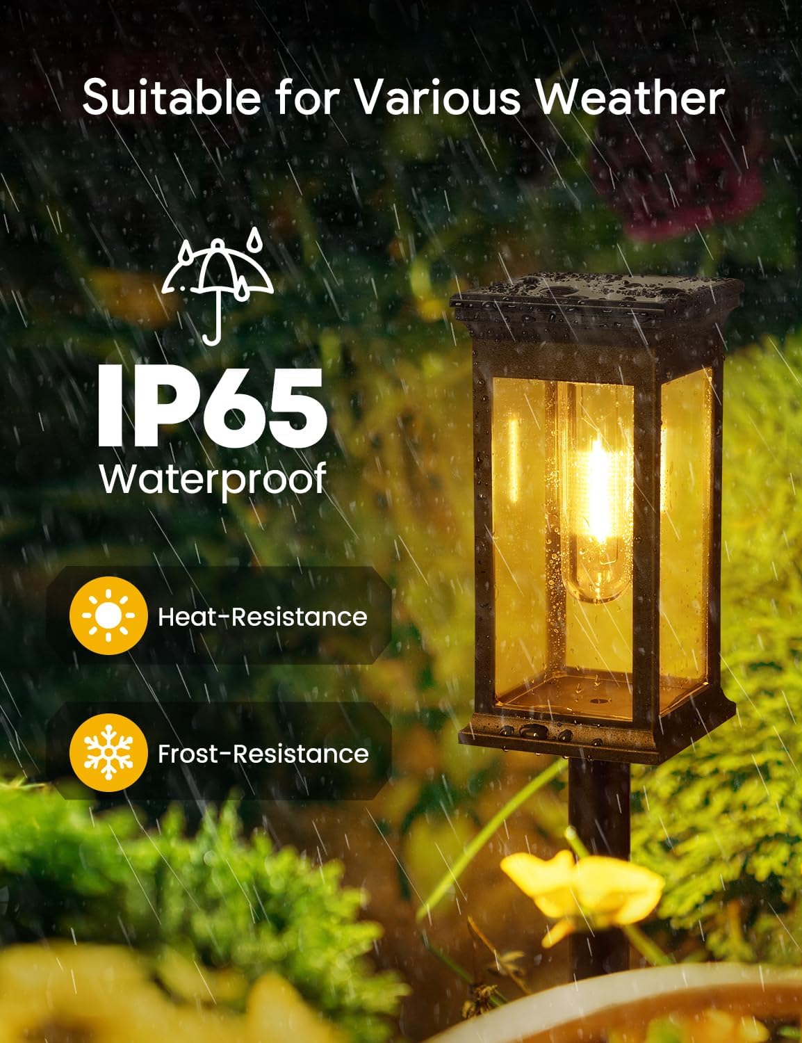 Thumbnail 3 de VIIIVA Solar Garden Lights Outdoor (4-Pack) – Warm White, IP65, Auto On/Off