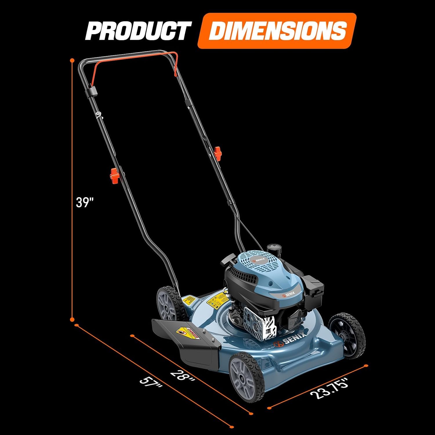 Detalle 2 de SENIX Push Lawn Mower, 20-Inch