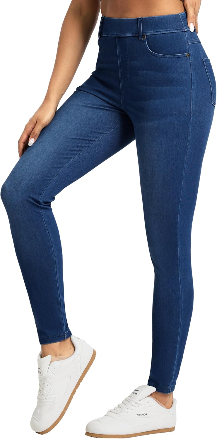 Thumbnail 1 de THE GYM PEOPLE Women's Stretchy Jeggings with Belt Loops and Four Pockets