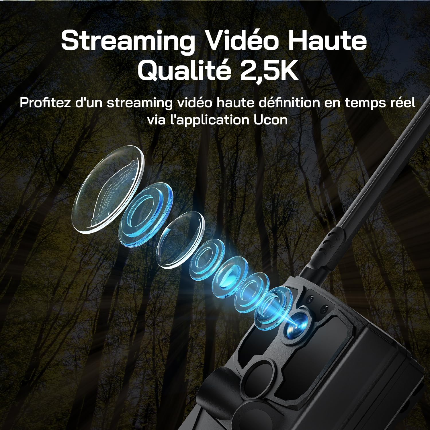 Thumbnail 4 de WOLFANG WT04 4G-wildcamera op zonne-energie, met 2,5K-livebeeld en IP66