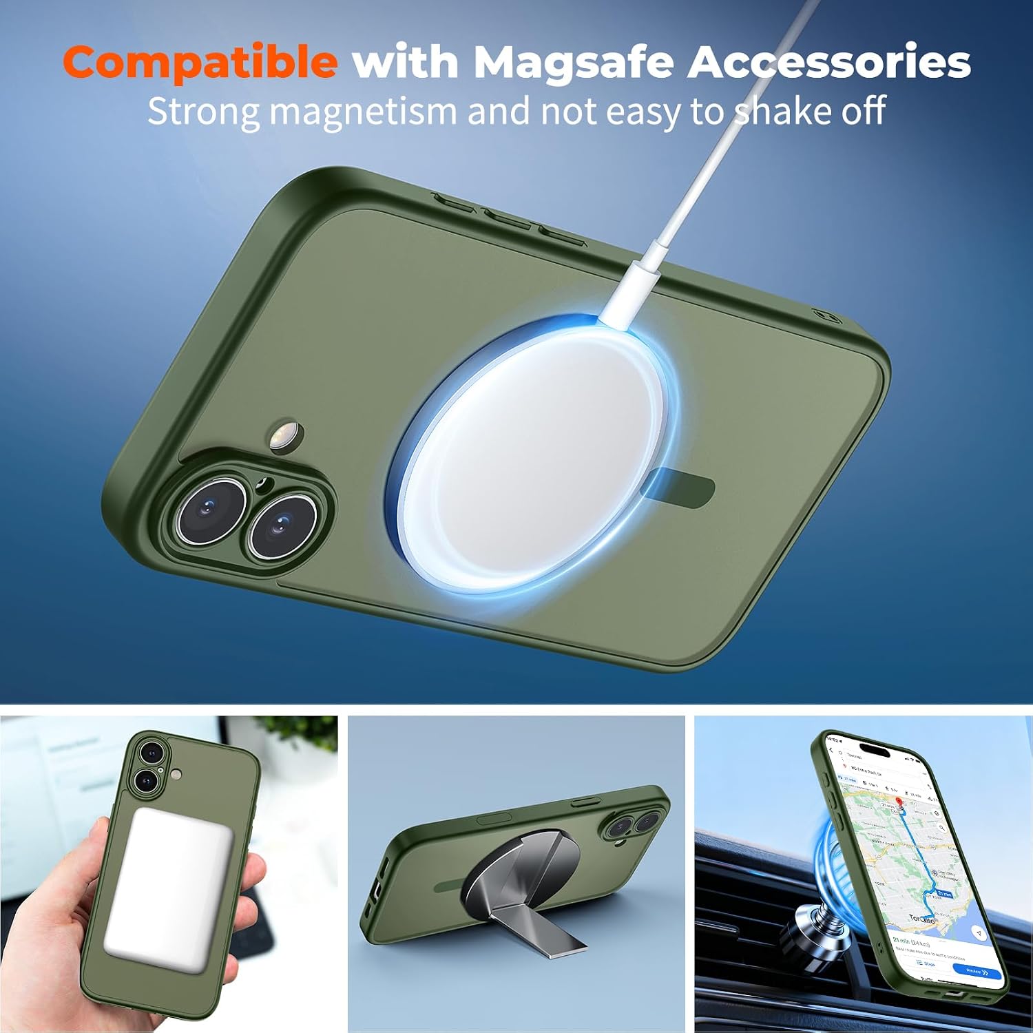 Thumbnail 2 de zapica Magnetic for iPhone 17 Case Cedar Green