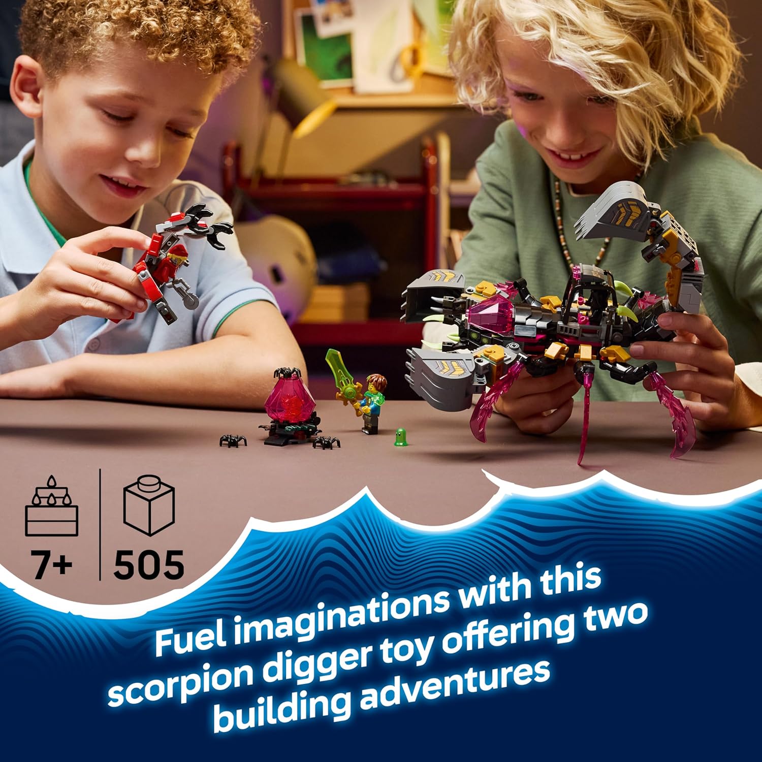 Thumbnail 1 de LEGO DREAMZzz 2in1 Nightmare Scorpion Digger 71513 – Includes 3 Minifigures, Biomechanical Wasp, Collectible Treasure Creature