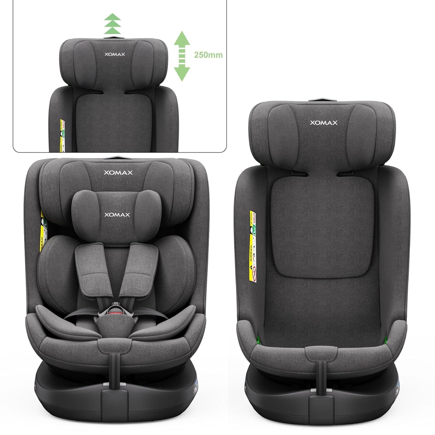 Thumbnail 3 de Xomax C013 Kindersitz – 360° Drehung, Isofix, ECE R129, 0–36 kg, verstellbar & atmungsaktiver Bezug