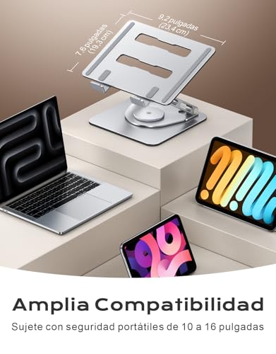 Thumbnail 6 de Glangeh Soporte Portátil de Mesa 360° Giratorio para Portátiles 10"-16