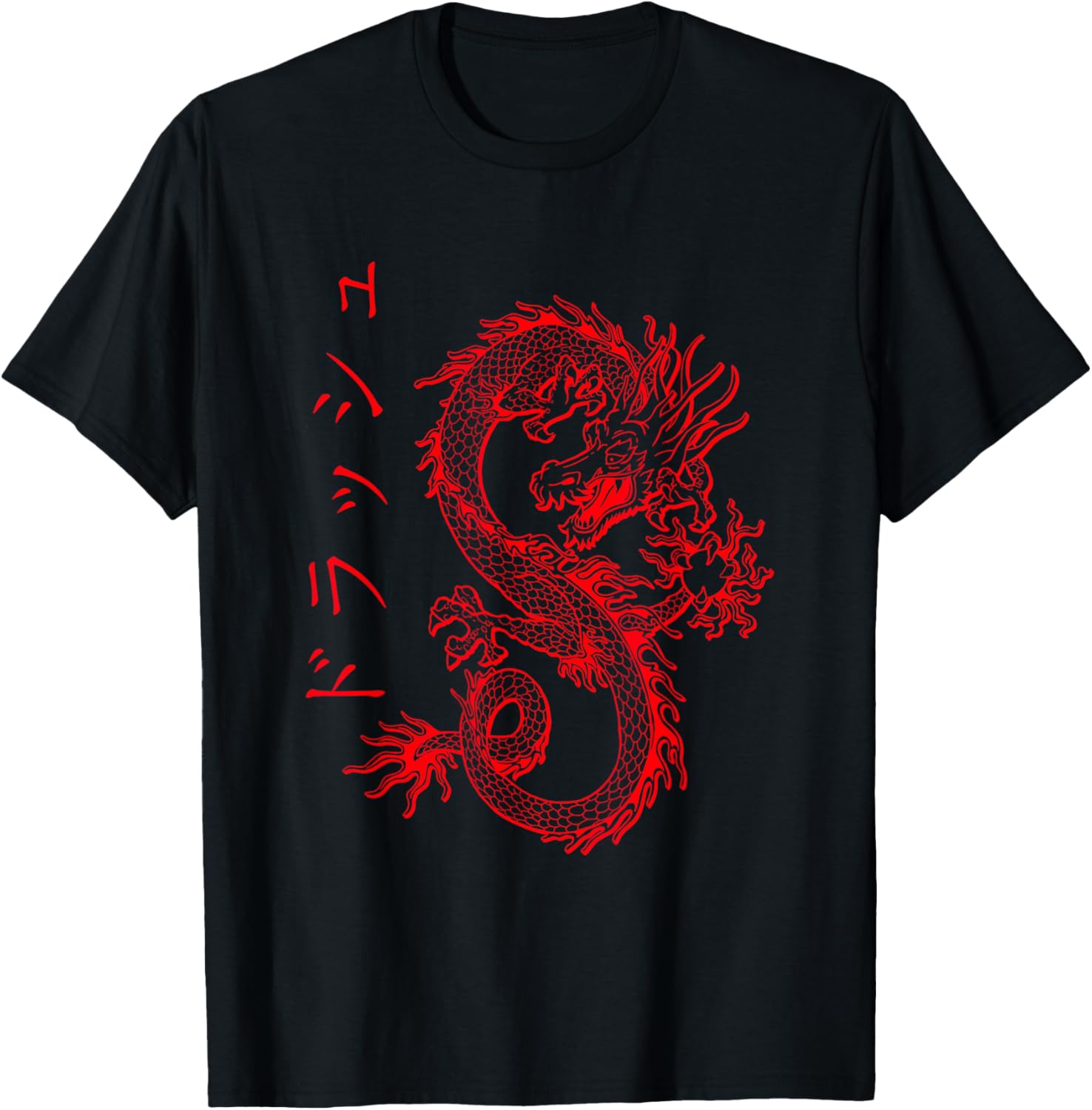 Detalle de Drago Streetwear E-Girl Estetico retrò E-Boy Japan Kanji Maglietta