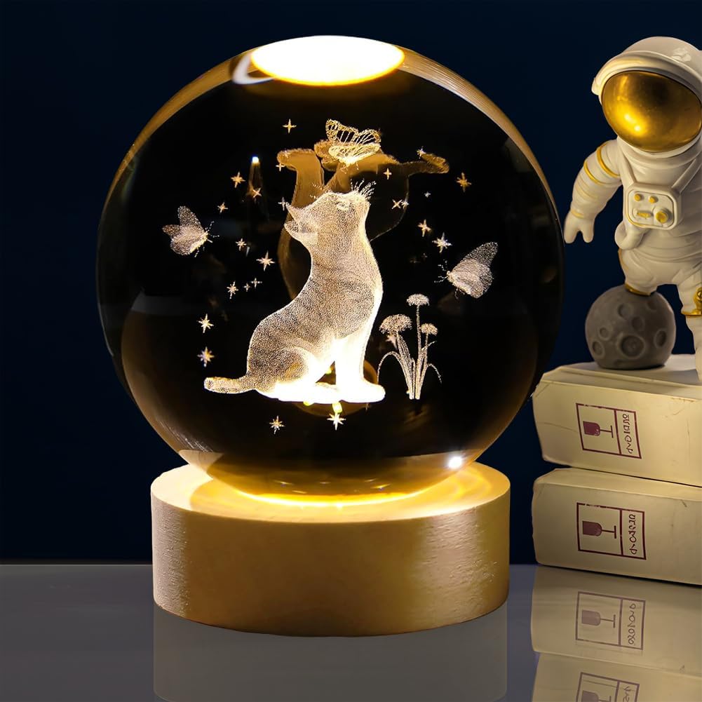 Thumbnail 6 de AMFUN Sfera di Cristallo 3D Lampada Notturna 🌙