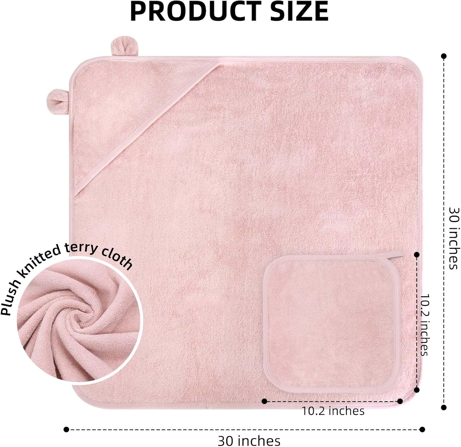 Detalle 2 de LifeTree Baby Hooded Towel 30 x 30 Inches