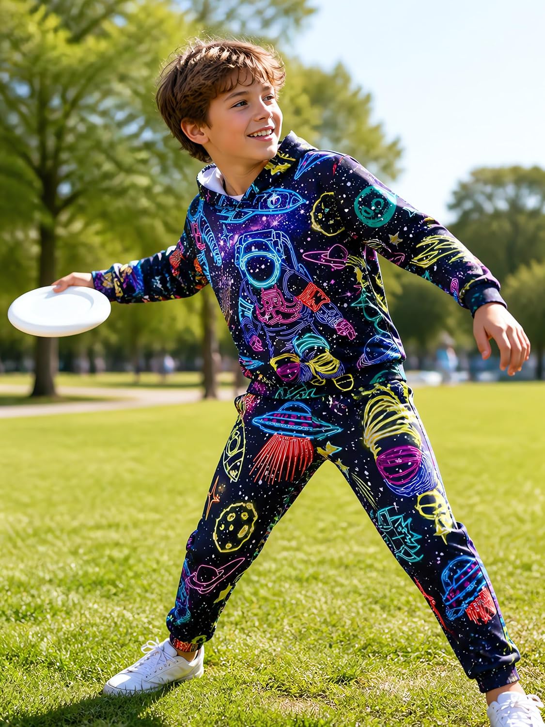 Detalle 1 de Uideazone Boys' Sweatsuit Set 5–14Y