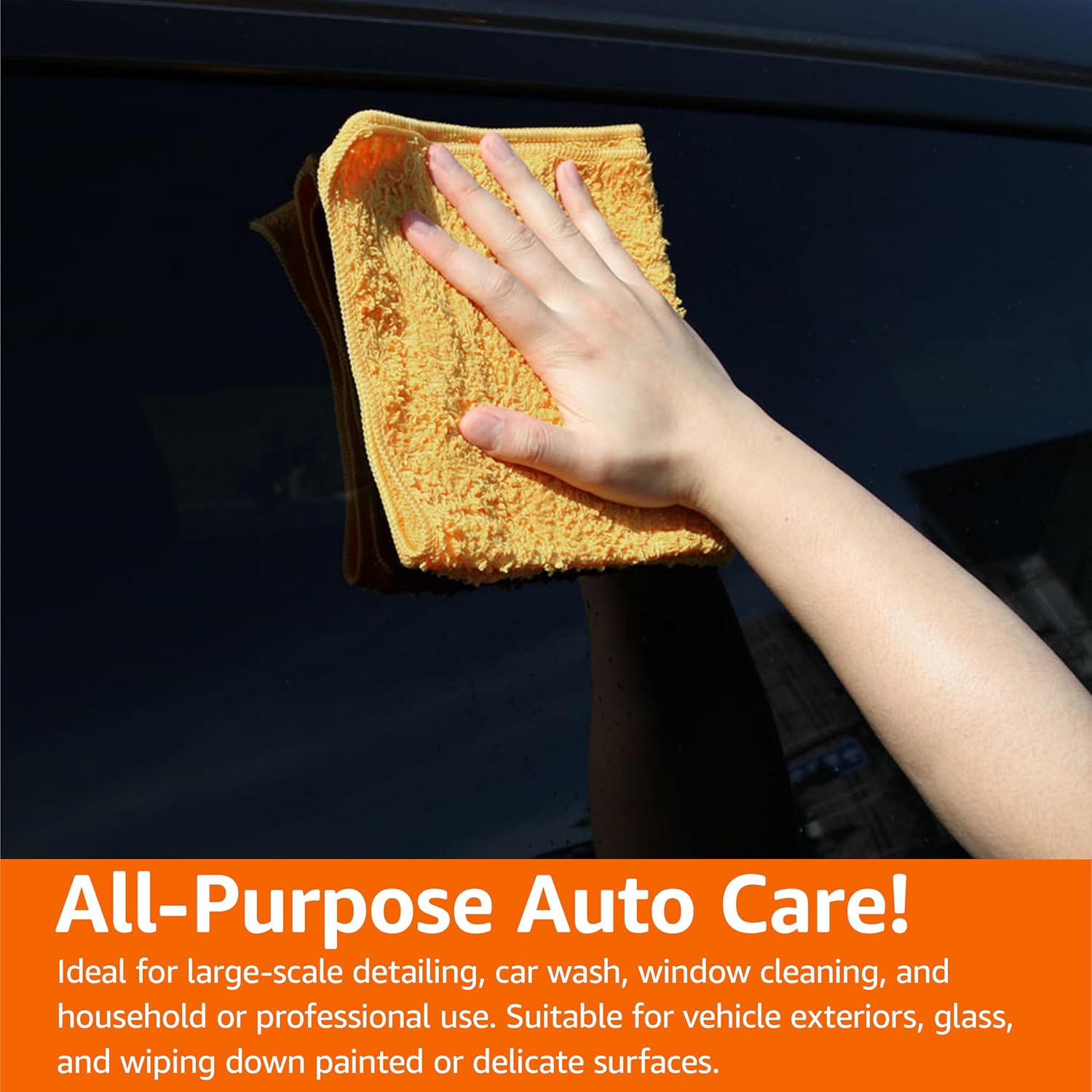 Thumbnail 5 de Amazon Basics Microfiber Car Drying Towels (12-Pack) – 16" x 16", Yellow
