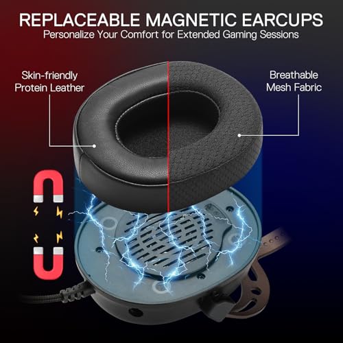 Detalle de Redragon H730 – casque de jeu filaire avec son spatial 360° ⚙