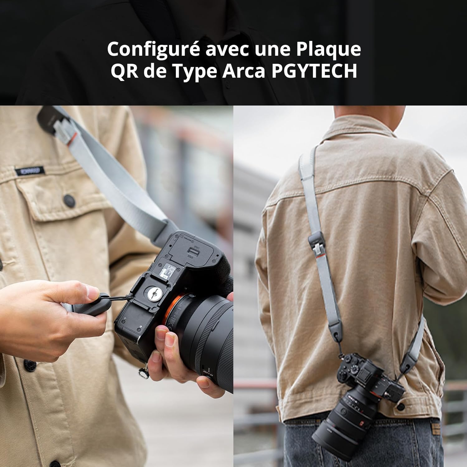 Thumbnail 5 de PGYTECH Bandoulière pour Appareil Photo – Sangle d’épaule 3-en-1, réglable, avec boucles de dégagement rapide, vert