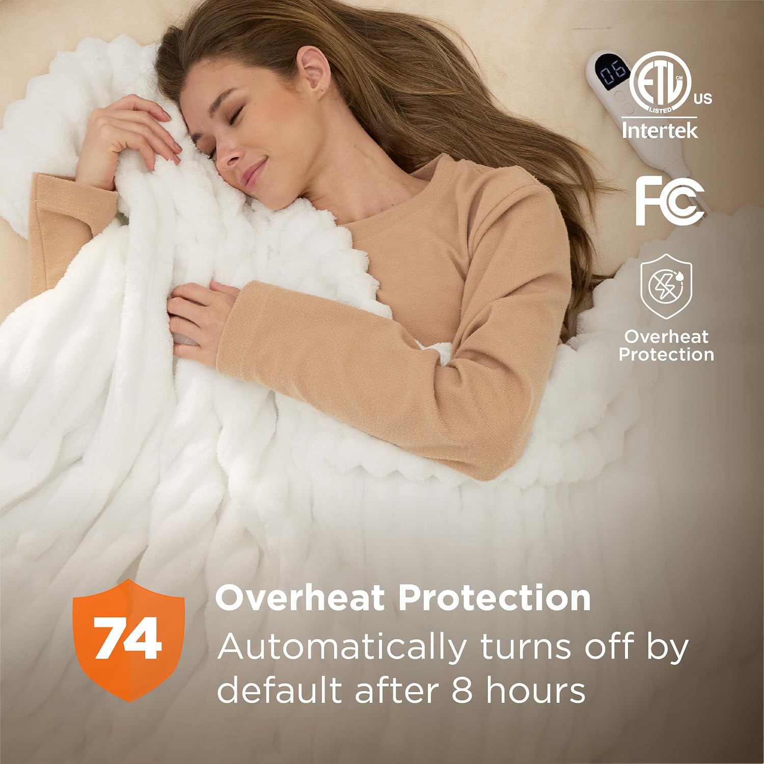 Detalle 2 de Bedsure Heated Blanket, Full Size