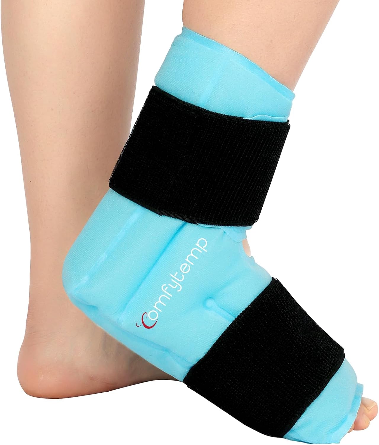 Detalle de Comfytemp Grande Poche de Glace pour la Cheville et le Pied – Soulagement ciblé et réutilisable