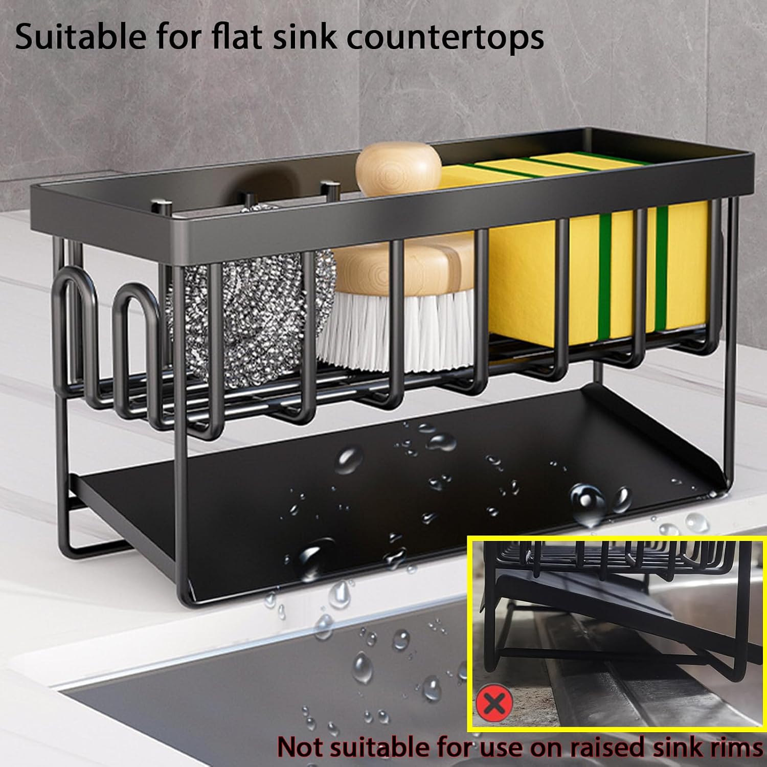 Detalle 2 de Koolkasa LD-12 gootsteenorganizer met zelfafvoer en theedoekhaak