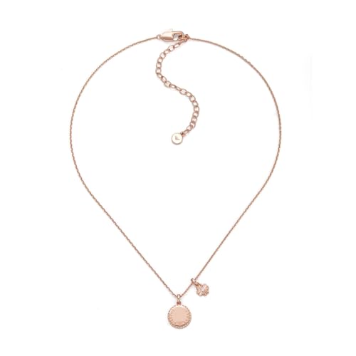 Detalle de Emporio Armani Collier pour femmes en laiton avec fermoir mousqueton en ton or rose – Or rose foncé