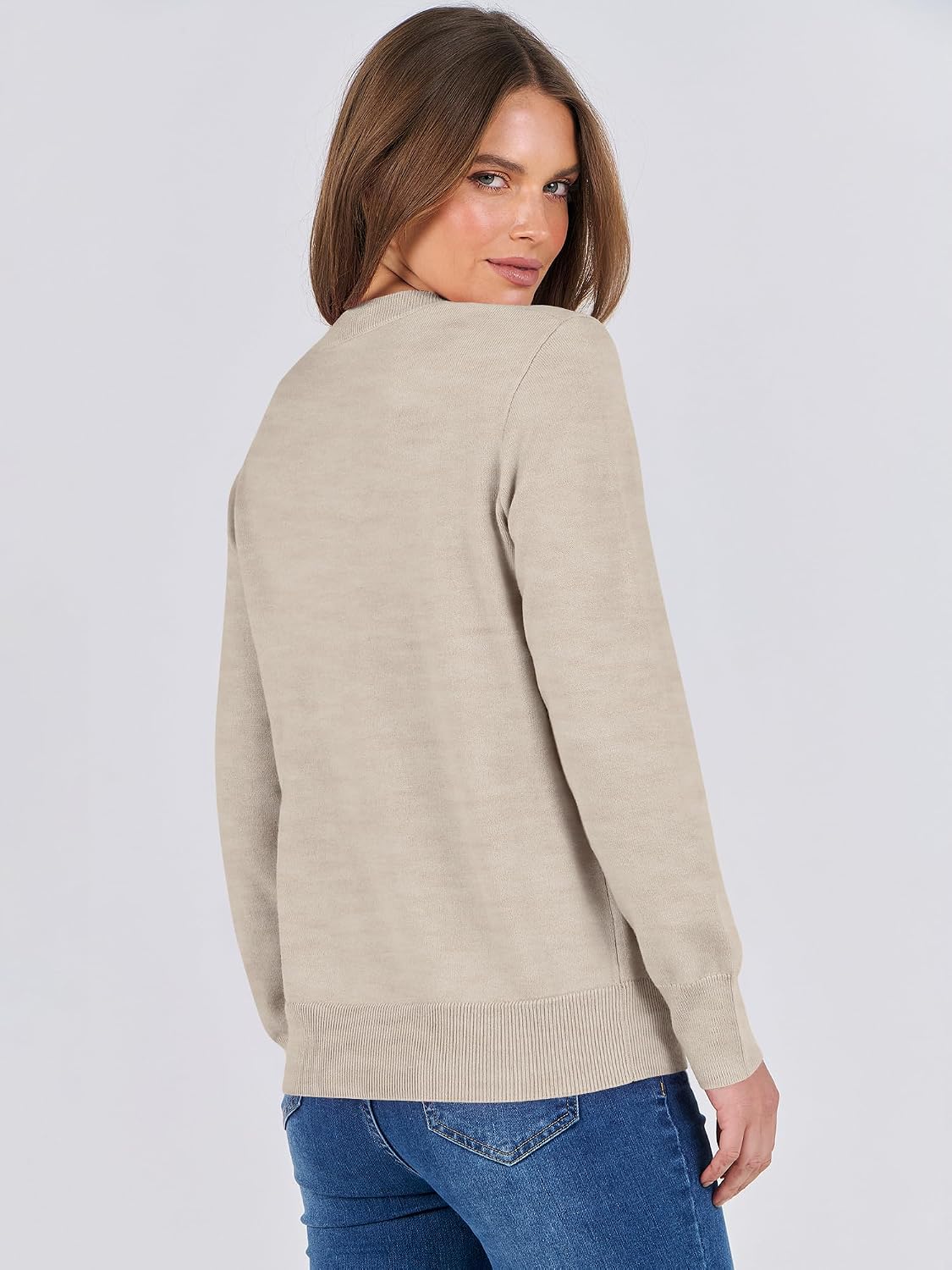 Thumbnail 5 de ANRABESS Women's Long-Sleeve Lightweight Sweater, Loose Fit
