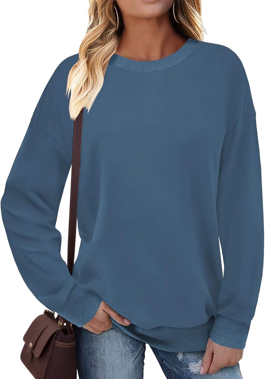 Detalle de Cuptacc Pullover Damen Sweatshirt Rundhals