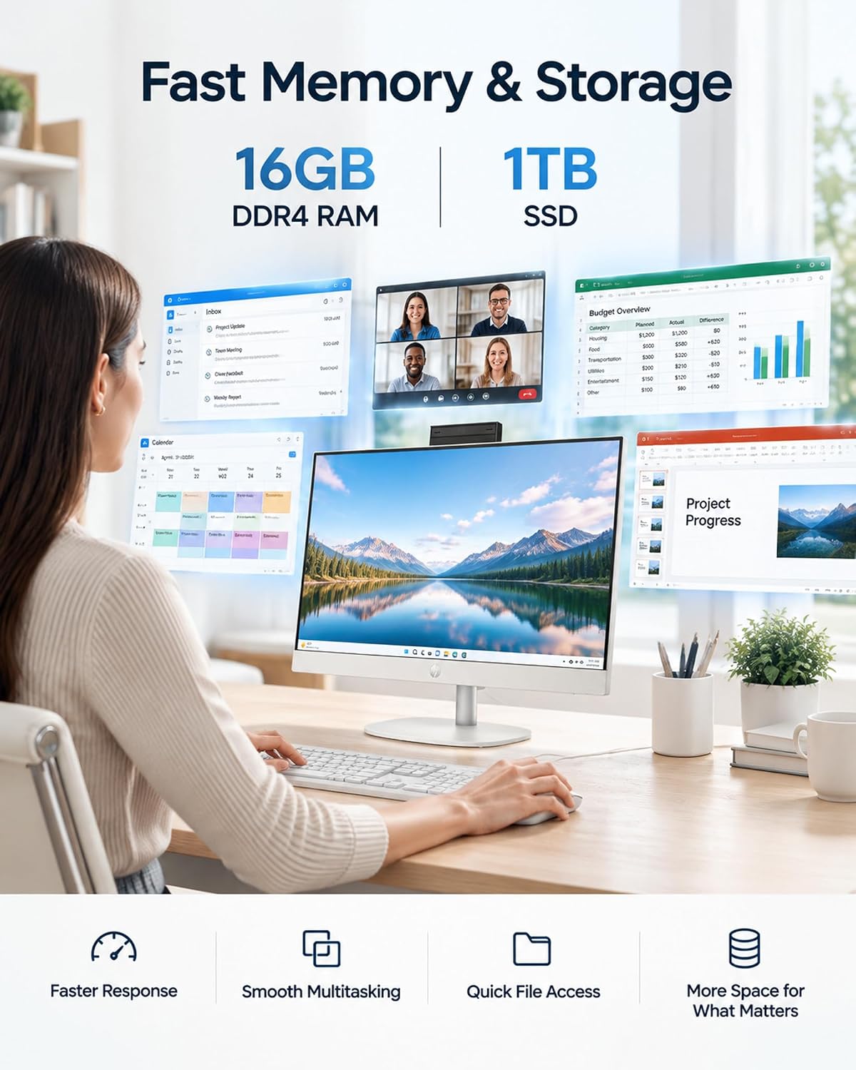 Detalle de HP Touchscreen All-in-One Desktop, 1TB SSD