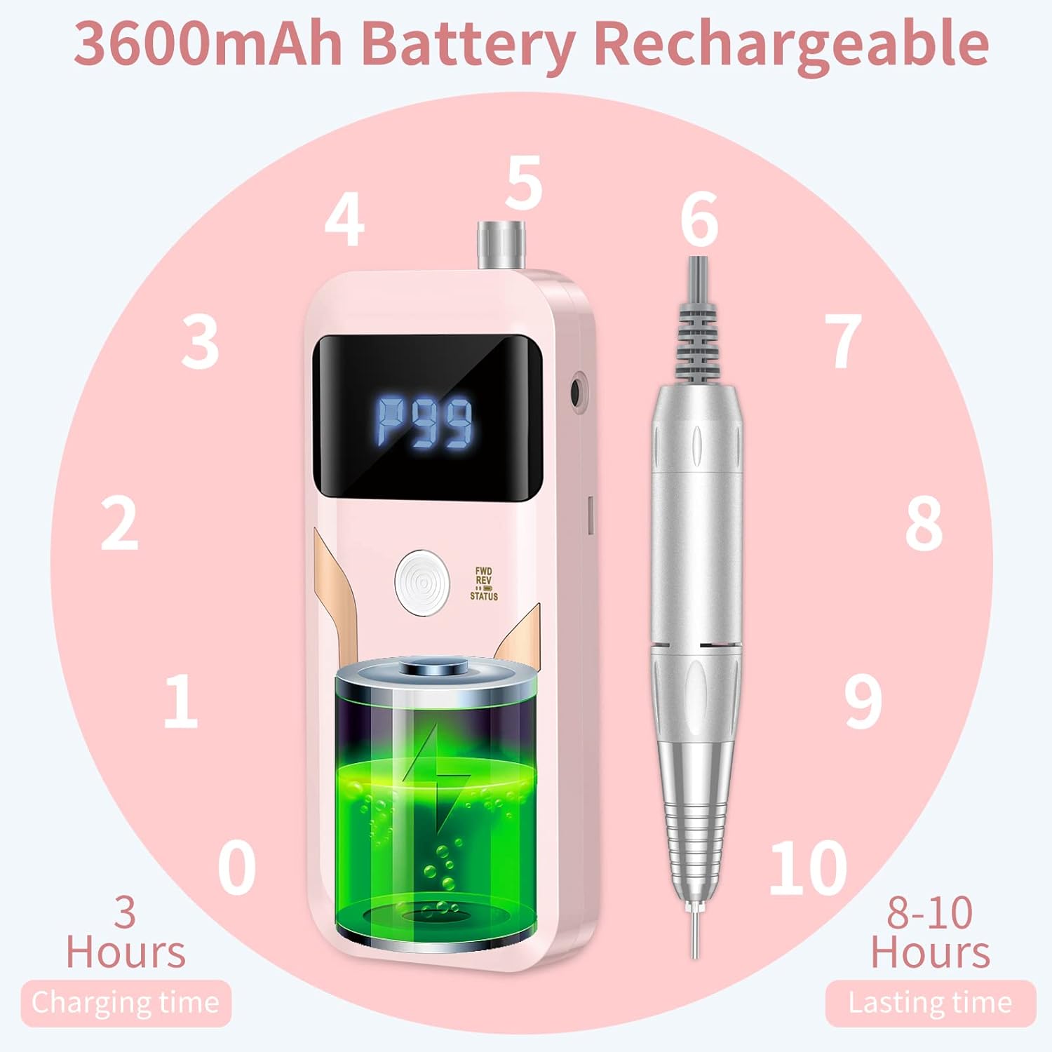 Thumbnail 4 de MOCOWIND Portable Nail Drill 35000 RPM ๐