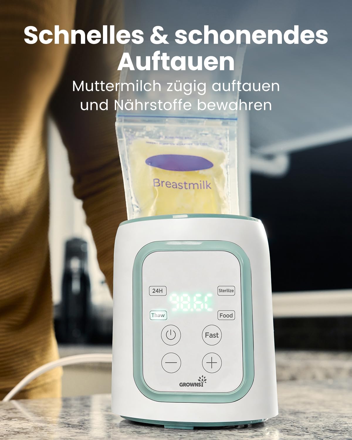 Thumbnail 5 de Grownsy Flaschenwärmer Baby 10-in-1 mit Timer und präziser Temperaturkontrolle