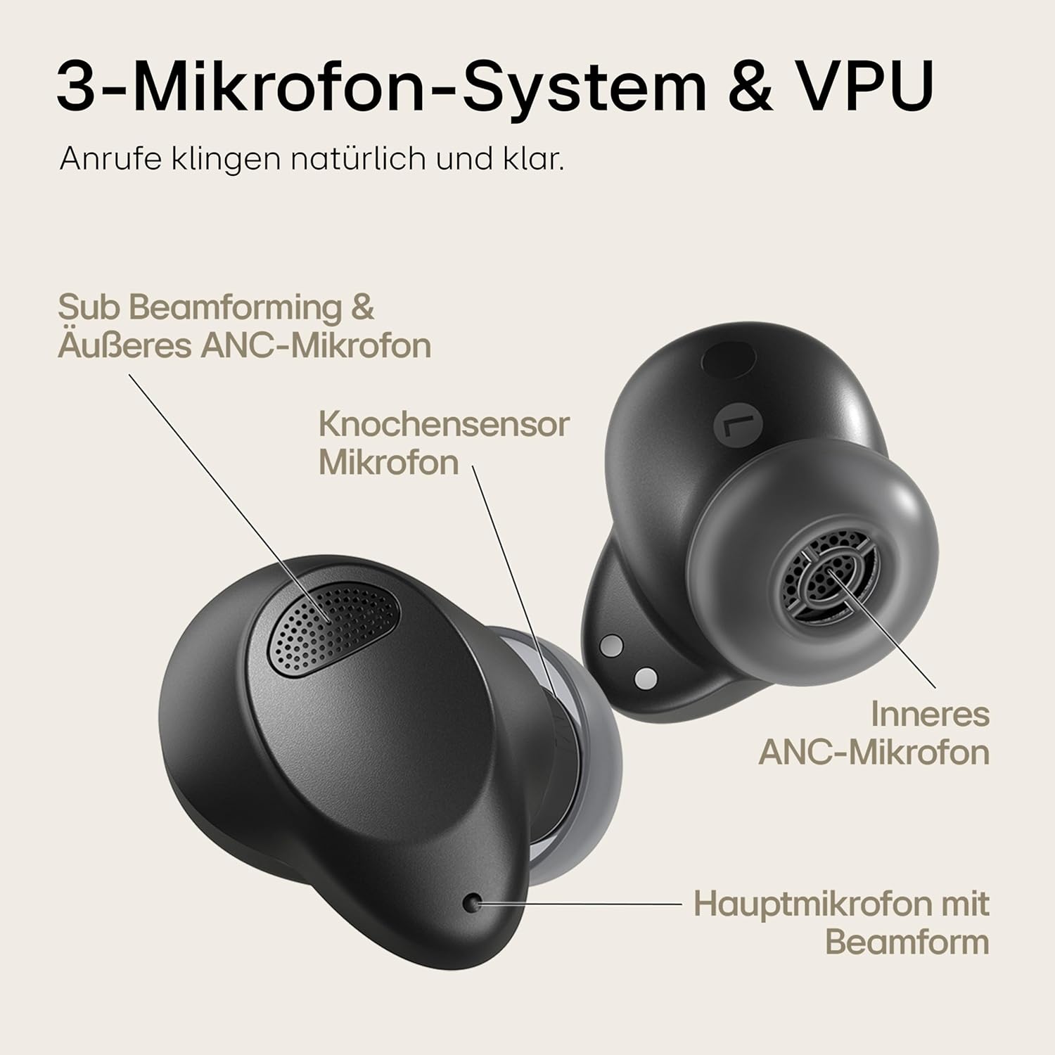 Thumbnail 4 de LG Tone Free T90S In-Ear Bluetooth-Kopfhörer mit Dolby Atmos, Meridian-Technologie und ANC – Schwarz