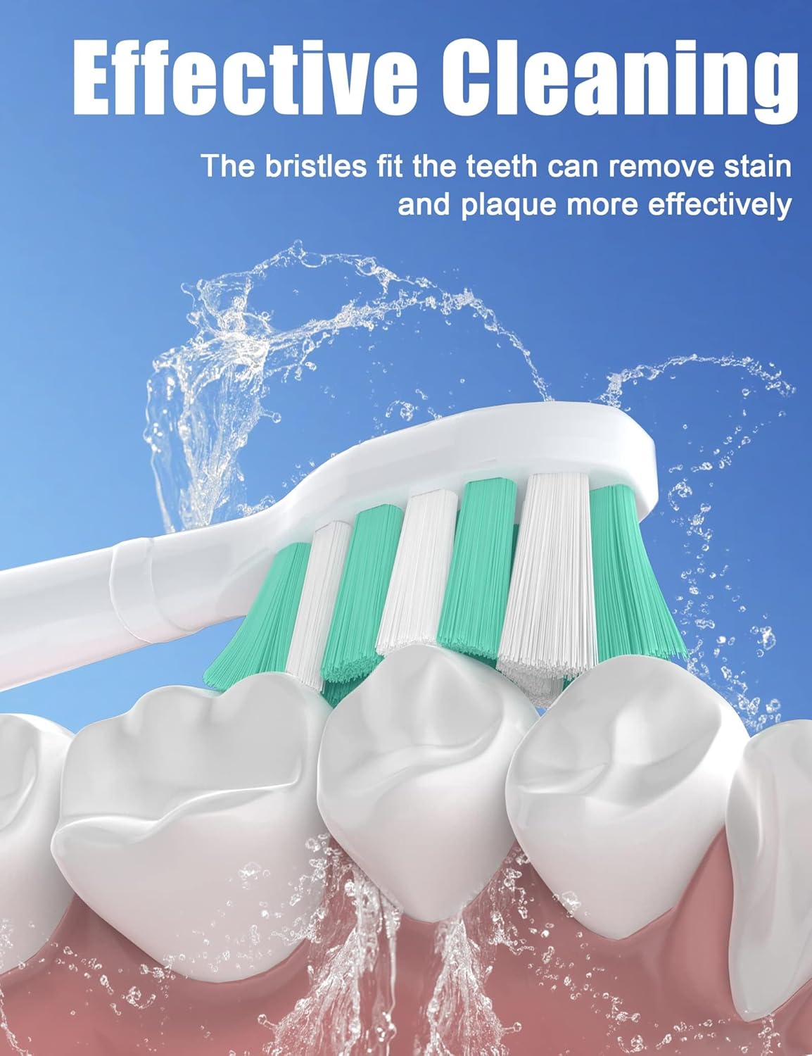Detalle de Futulkyus Replacement Toothbrush Heads for Philips Sonicare: C1/C2 and ProtectiveClean Series (10 Pack)