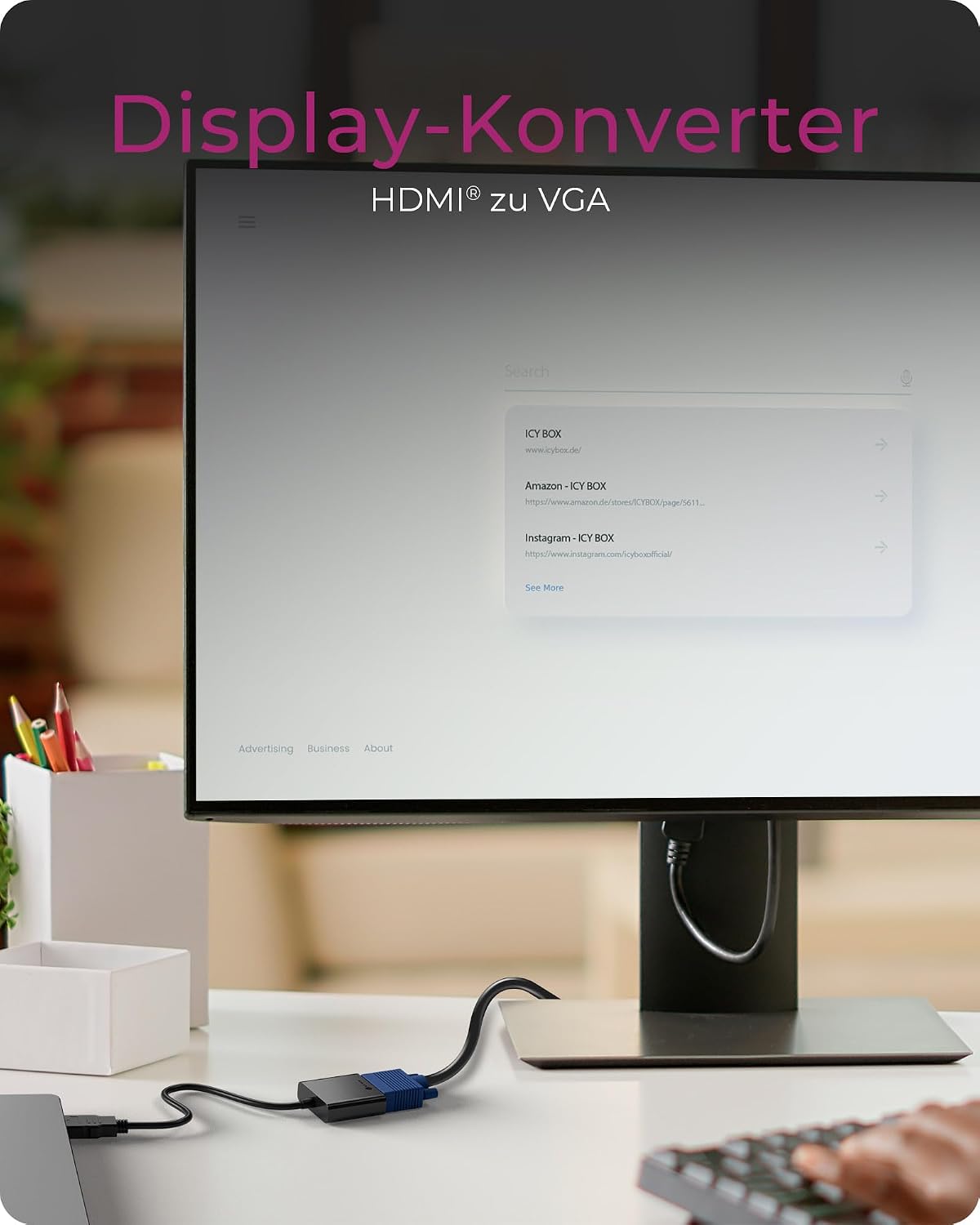 Detalle 2 de ICY Box IB-AC502a HDMI‑auf‑VGA Adapter 1920x1200