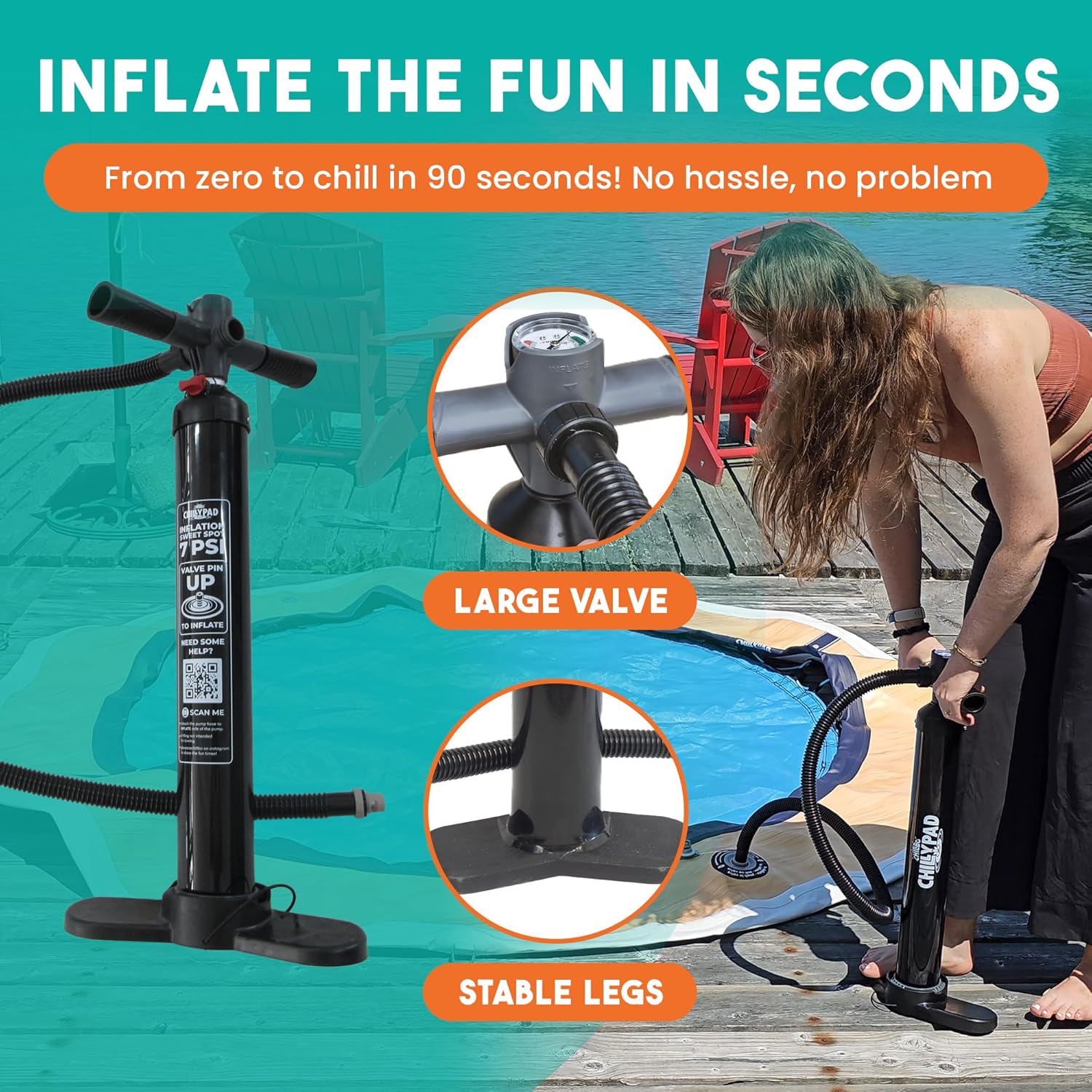 Detalle de Chillbo Inflatable Couch – Unique Designs with No-Pump Setup