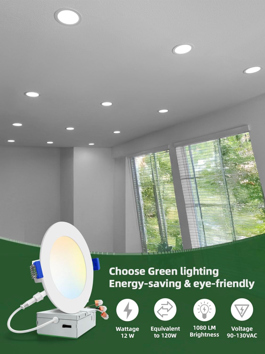 Detalle de zouzai 6-Inch Recessed LED Ceiling Light