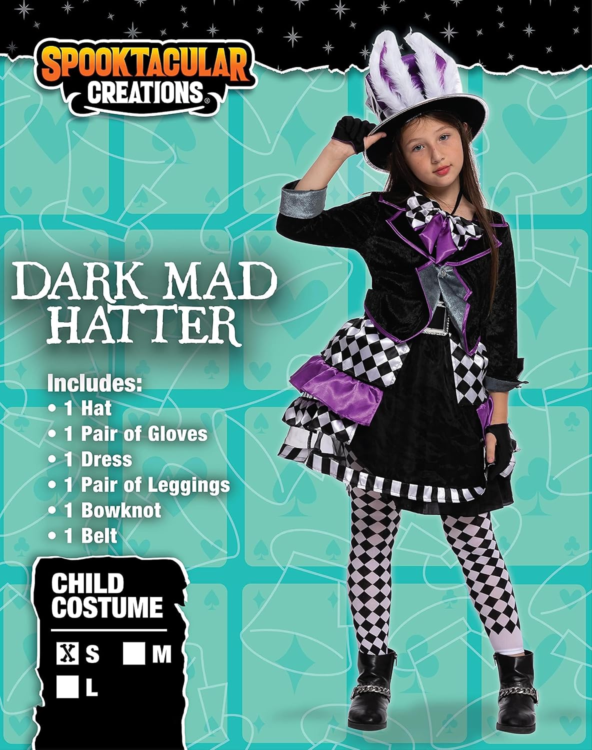 Detalle 2 de Spooktacular Creations Dark Mad Hutmacher Kostüm S