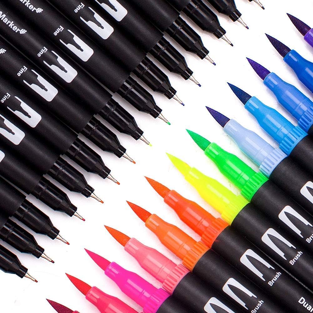 Thumbnail 2 de Laconile 72 Colour dual‑tip brush pens for colouring 🎨