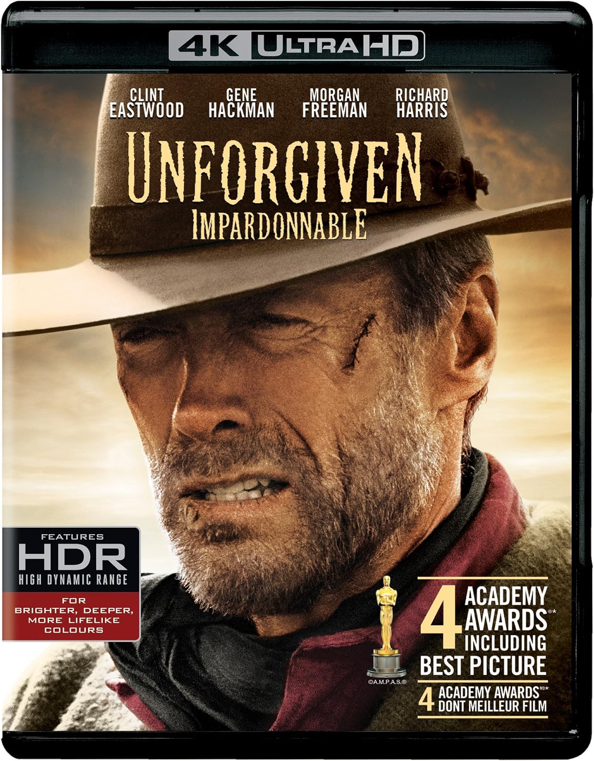 Detalle de Warner Bros. Unforgiven (1992) Bilingual 4K Ultra HD and Blu-ray, 2-Disc Set