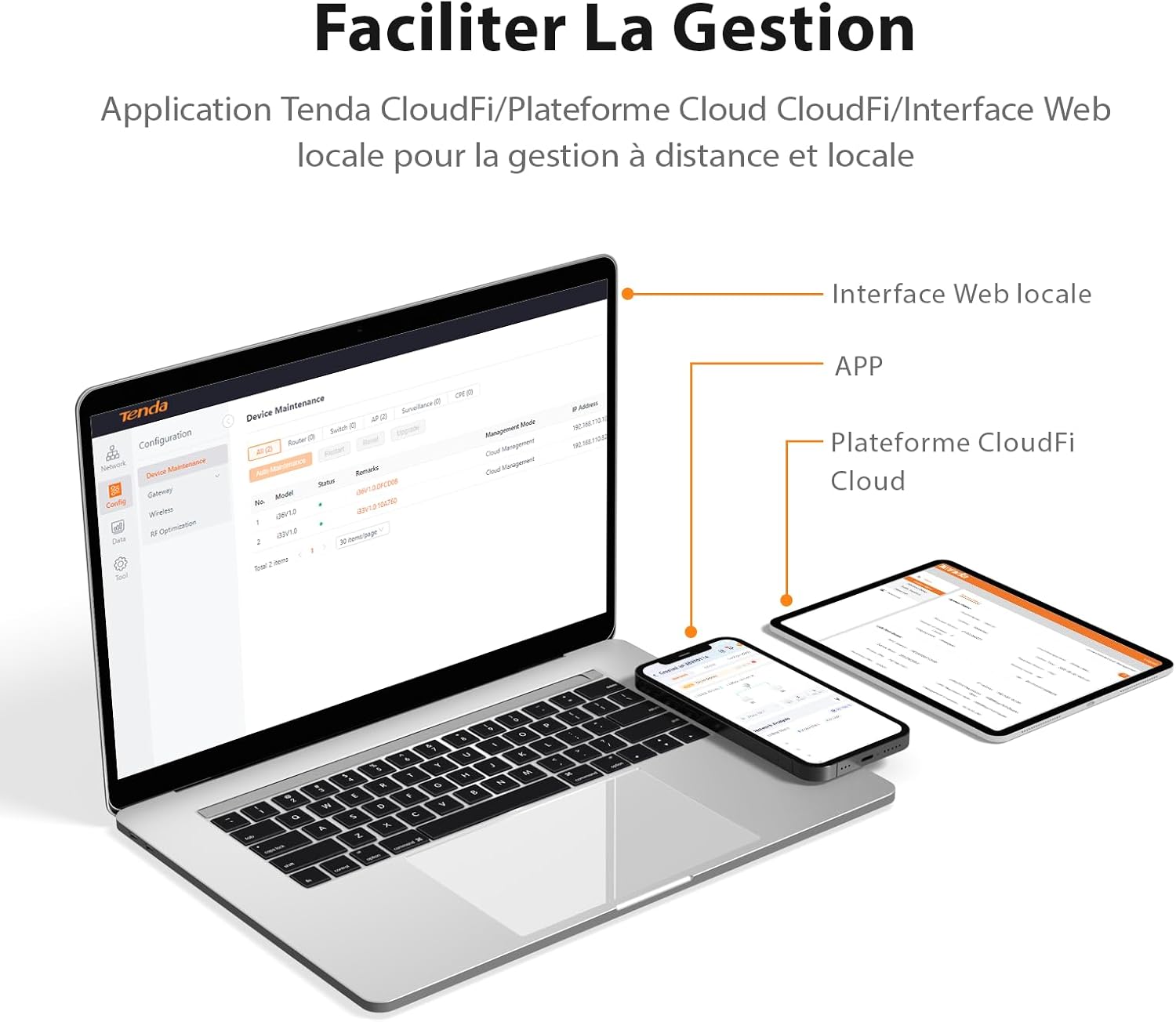 Thumbnail 4 de Tenda I36 Wi‑Fi 7 double bande BE5010 : point d’accès Wi‑Fi avec 2,5G PoE+