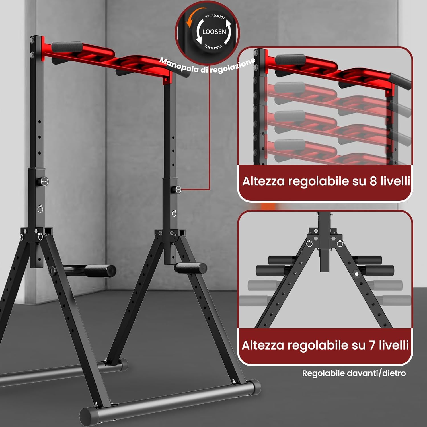 Thumbnail 2 de WATBKHE Power Tower Dip Station torre multifunzione per trazioni e dip 💪