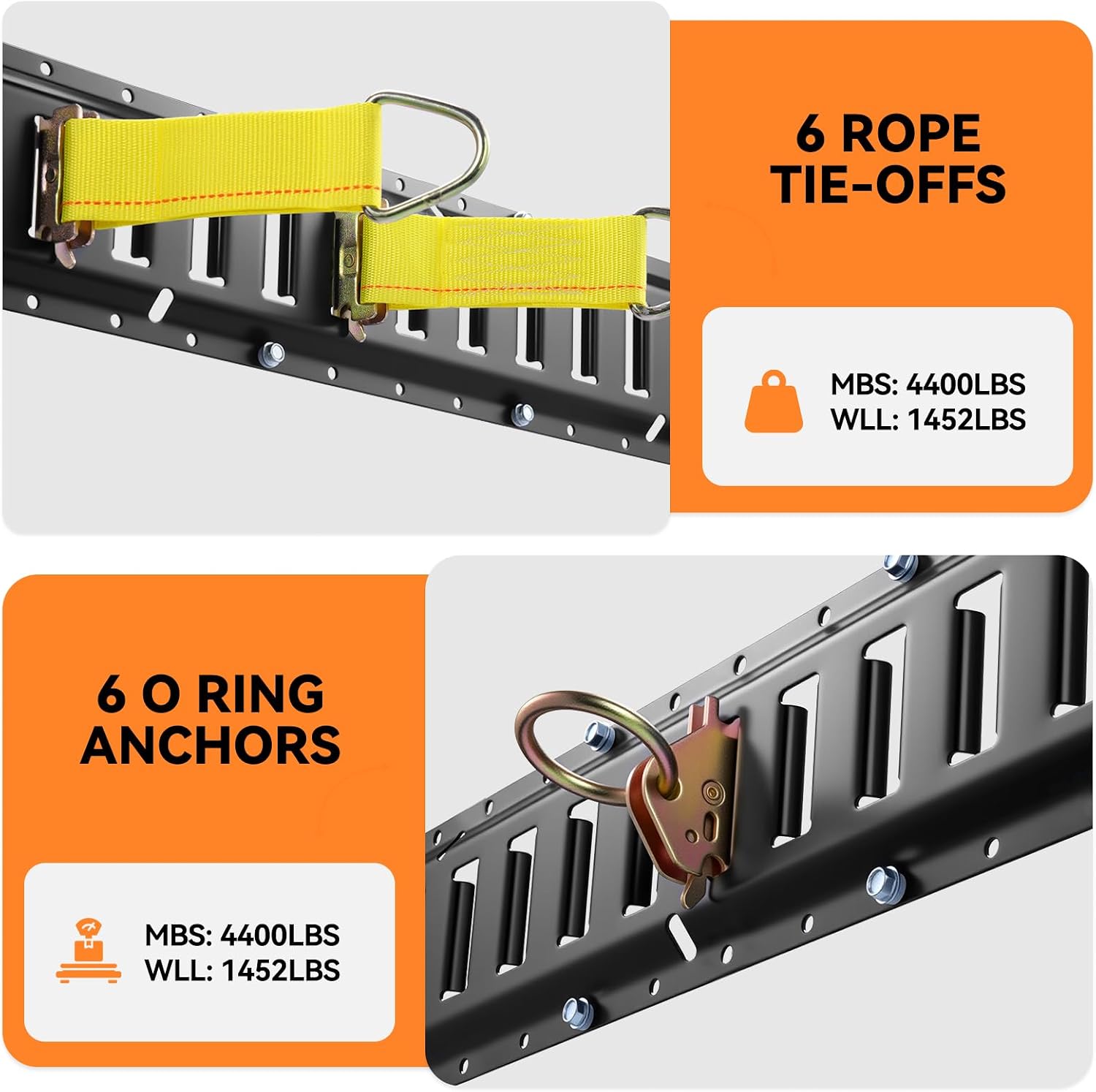 Thumbnail 4 de Elechomes E Track 6-Rail Kit 88pcs đźšš