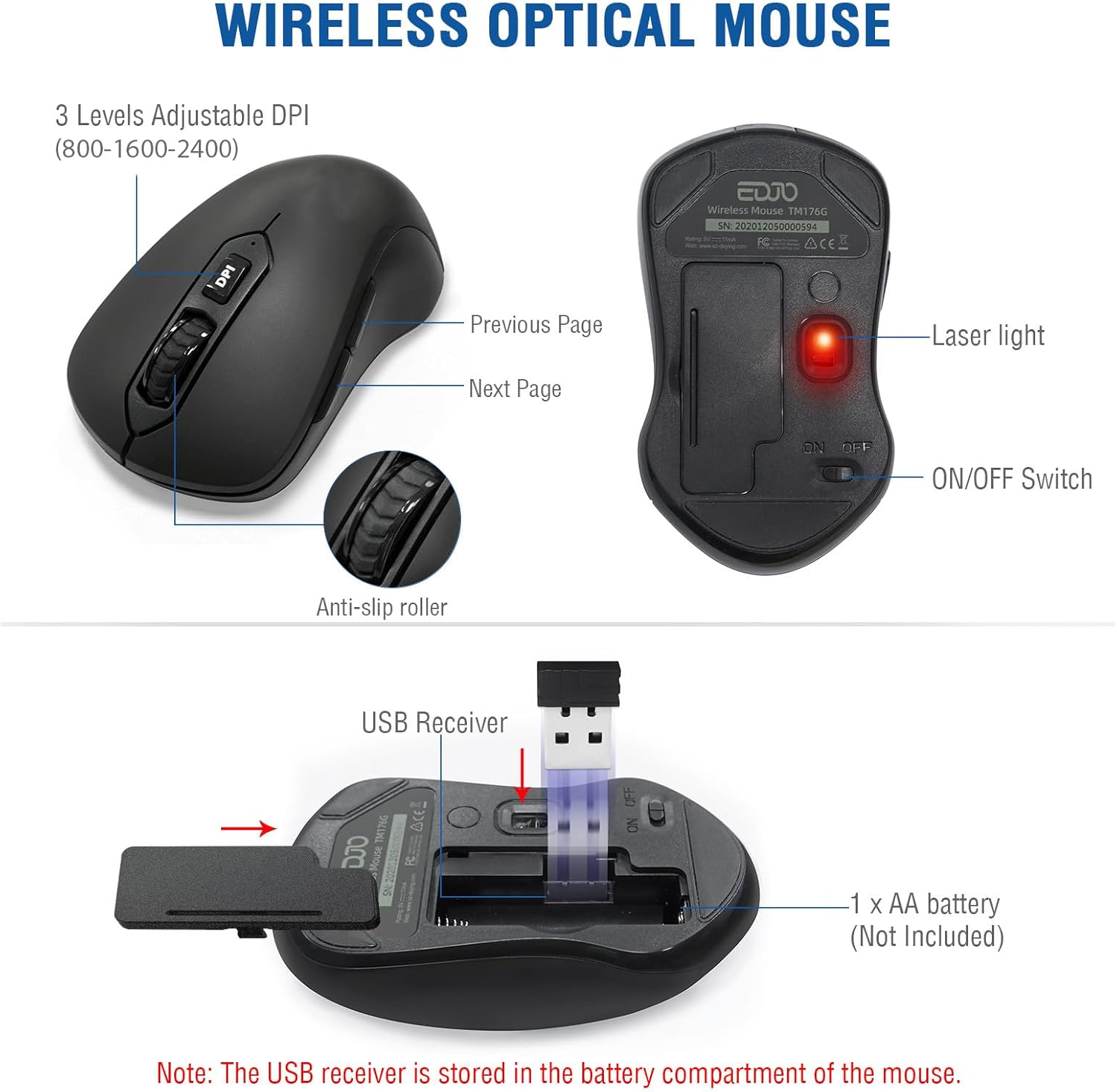 Thumbnail 4 de EDJO Wireless Keyboard Combo 2.4G