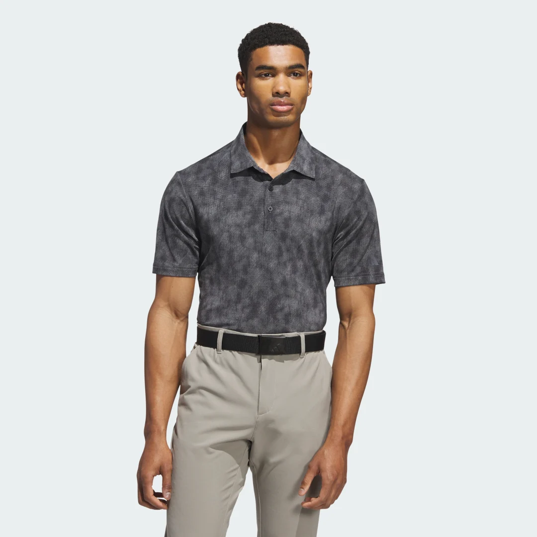 Detalle de Adidas Polo Ultimate365 Textured Print Negro