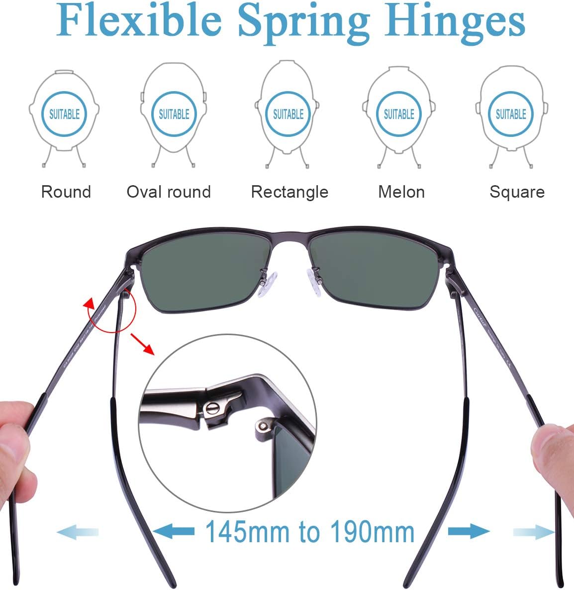 Thumbnail 6 de CARFIA Polarisierte Herren-Sonnenbrille UV 400