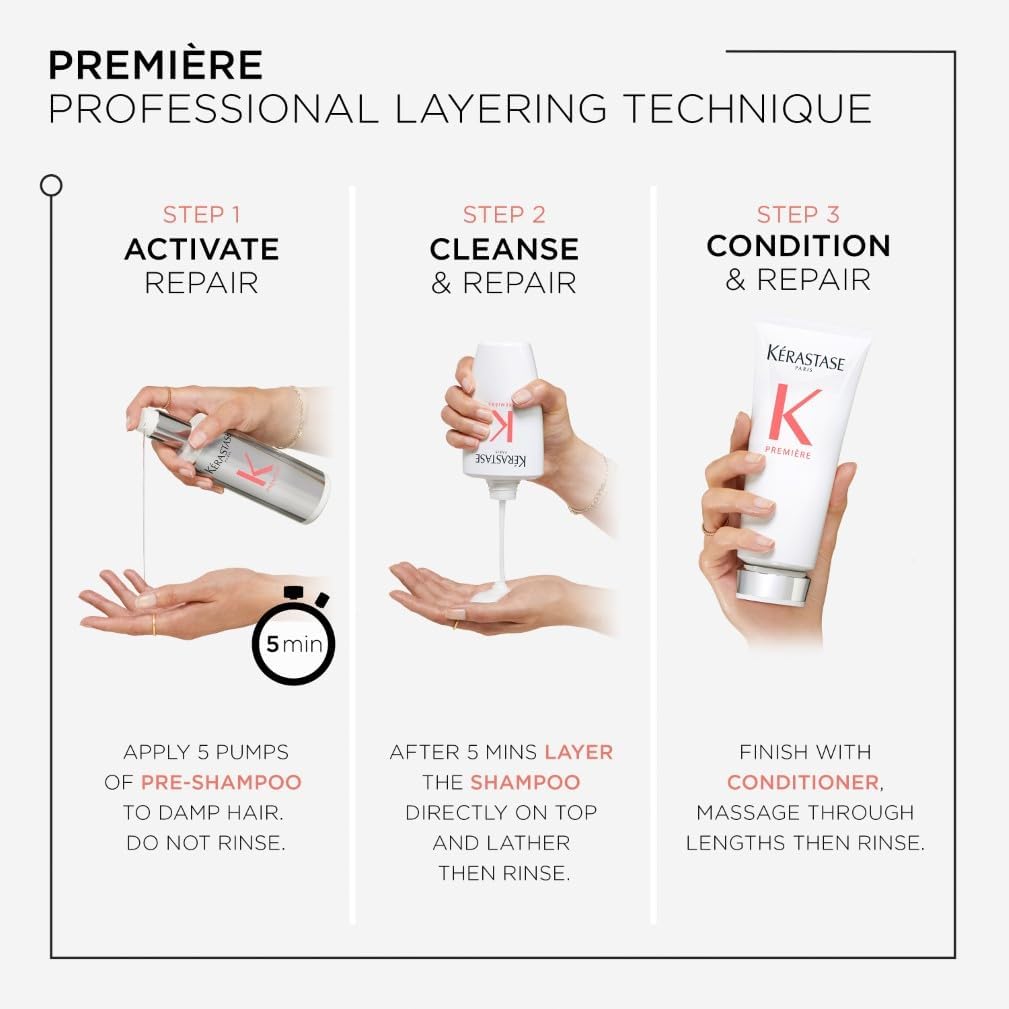 Thumbnail 2 de Kérastase Première Bonding Anti-Breakage Filler Hair Mask for Damaged Hair (200ml) — Step 3: Condition & Repair