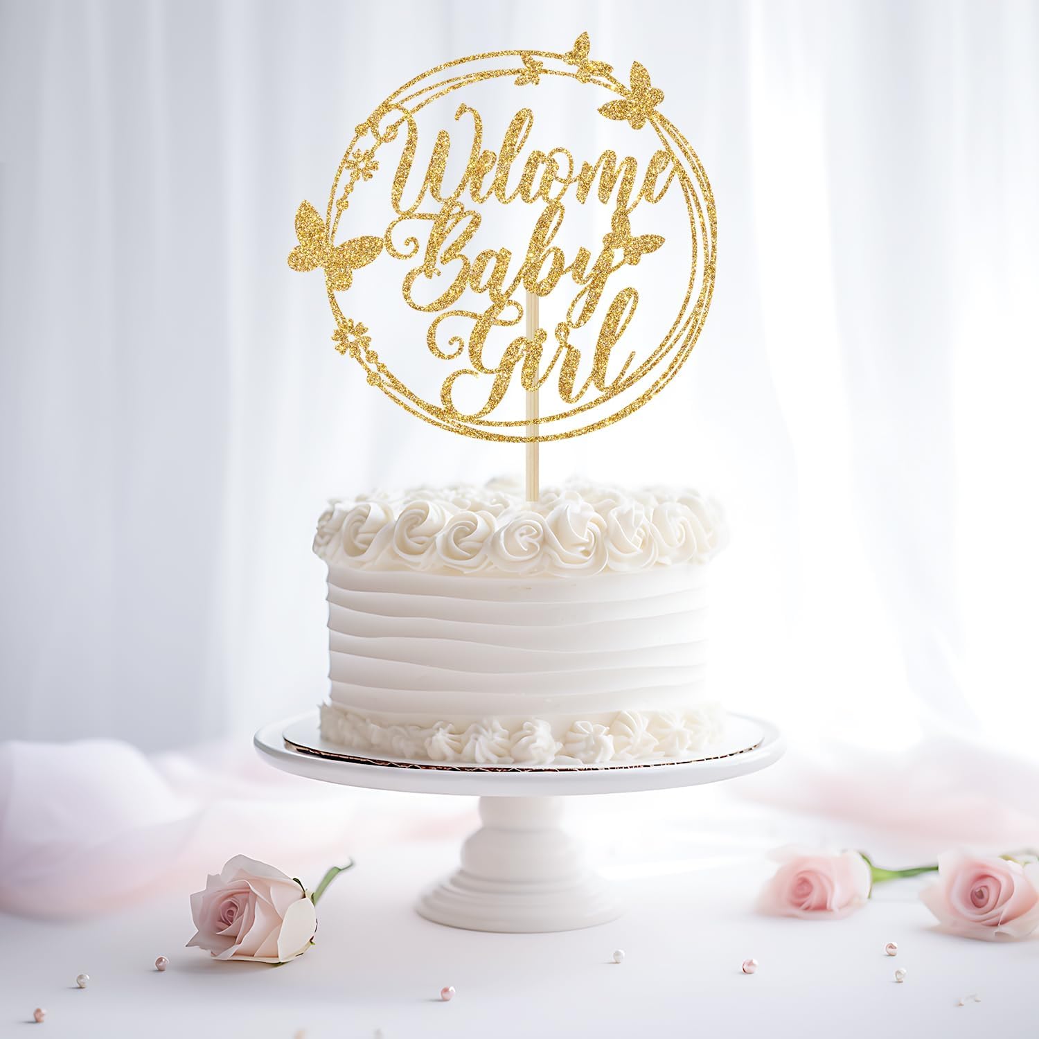 Thumbnail 4 de Baby Shower Cake Topper, Gold Glitter