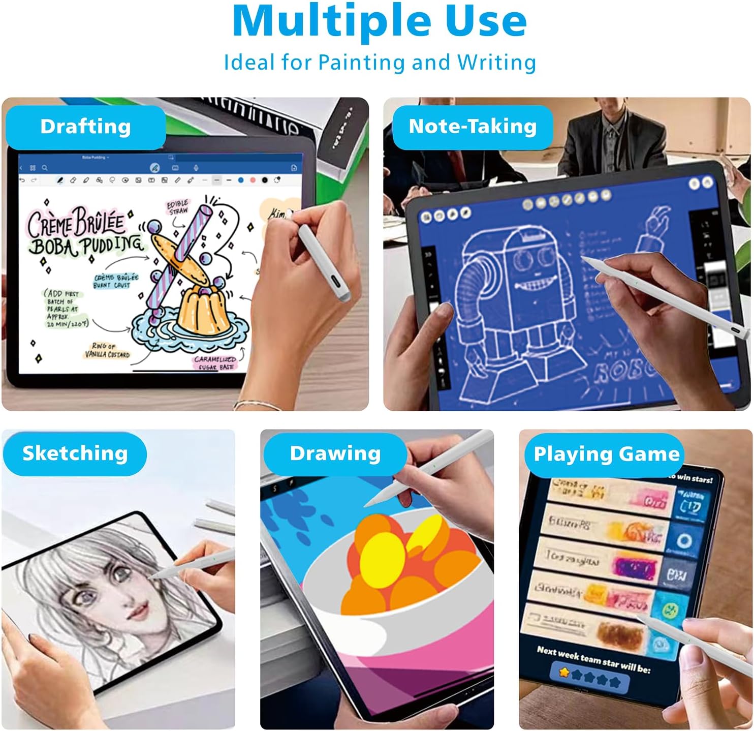 Thumbnail 4 de Stylus Pen for iPad Pro 11 with Tilt Sensitivity
