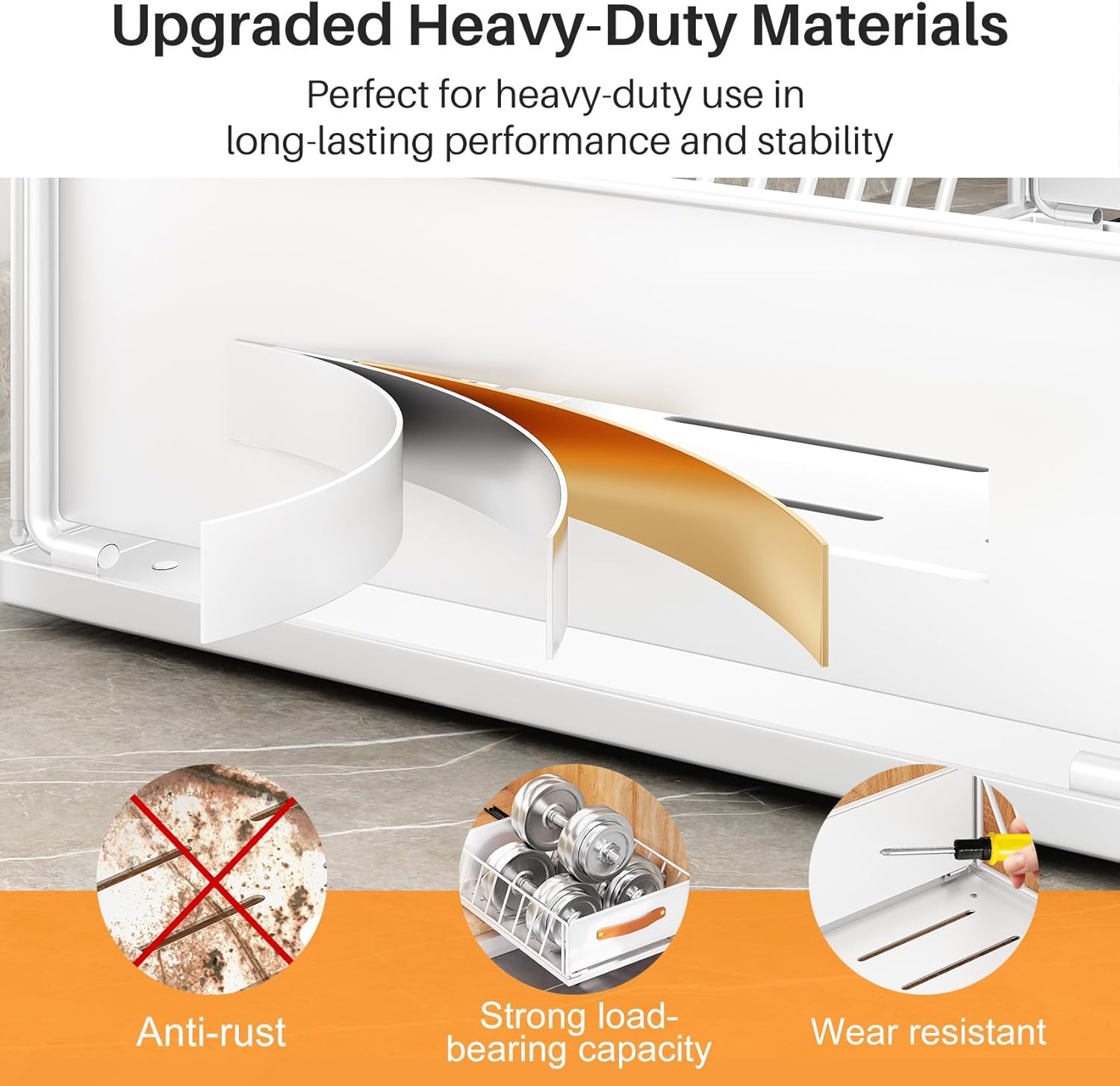 Detalle 2 de Pull Out Cabinet Organizer with Adhesive Nano Film 🗂