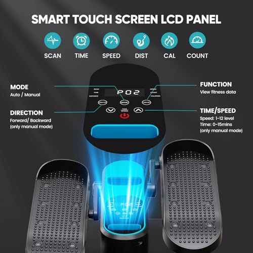 Detalle de Dripex Mini Elíptica Eléctrica: pedaleo suave en casa, tamaño compacto y silencioso