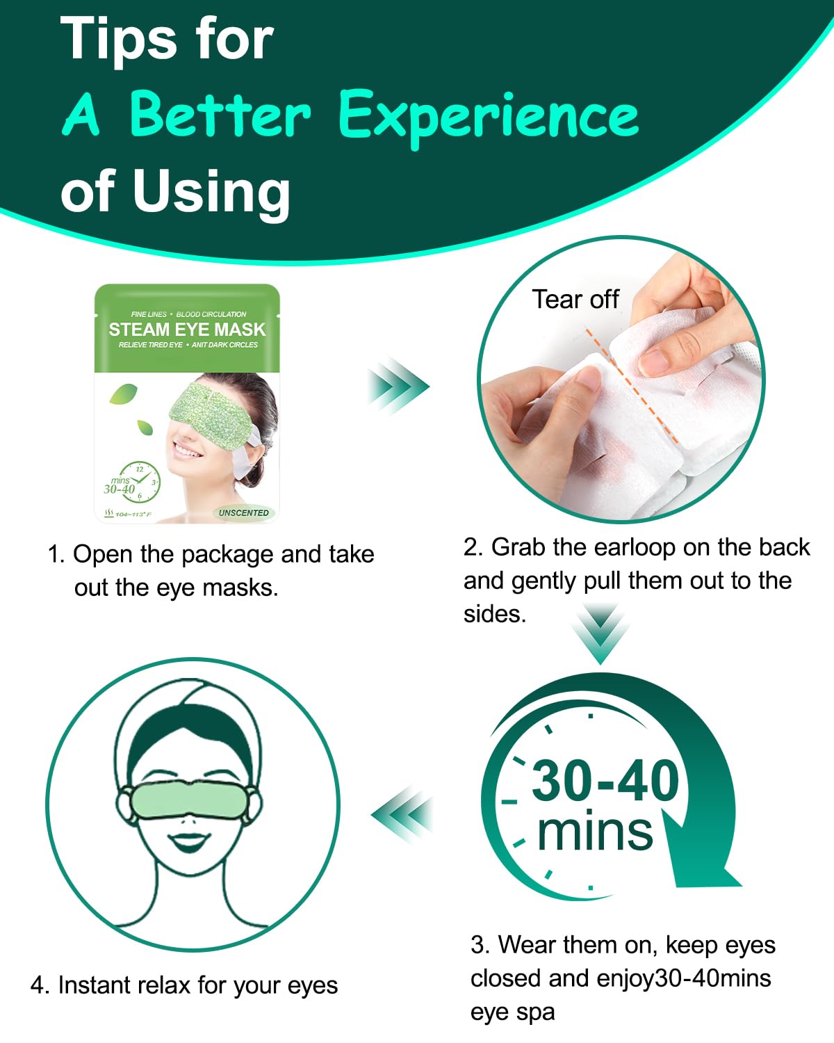 Thumbnail 6 de Steam Eye Masks 16-Pack Self-Heating for Dry Eyes 😴