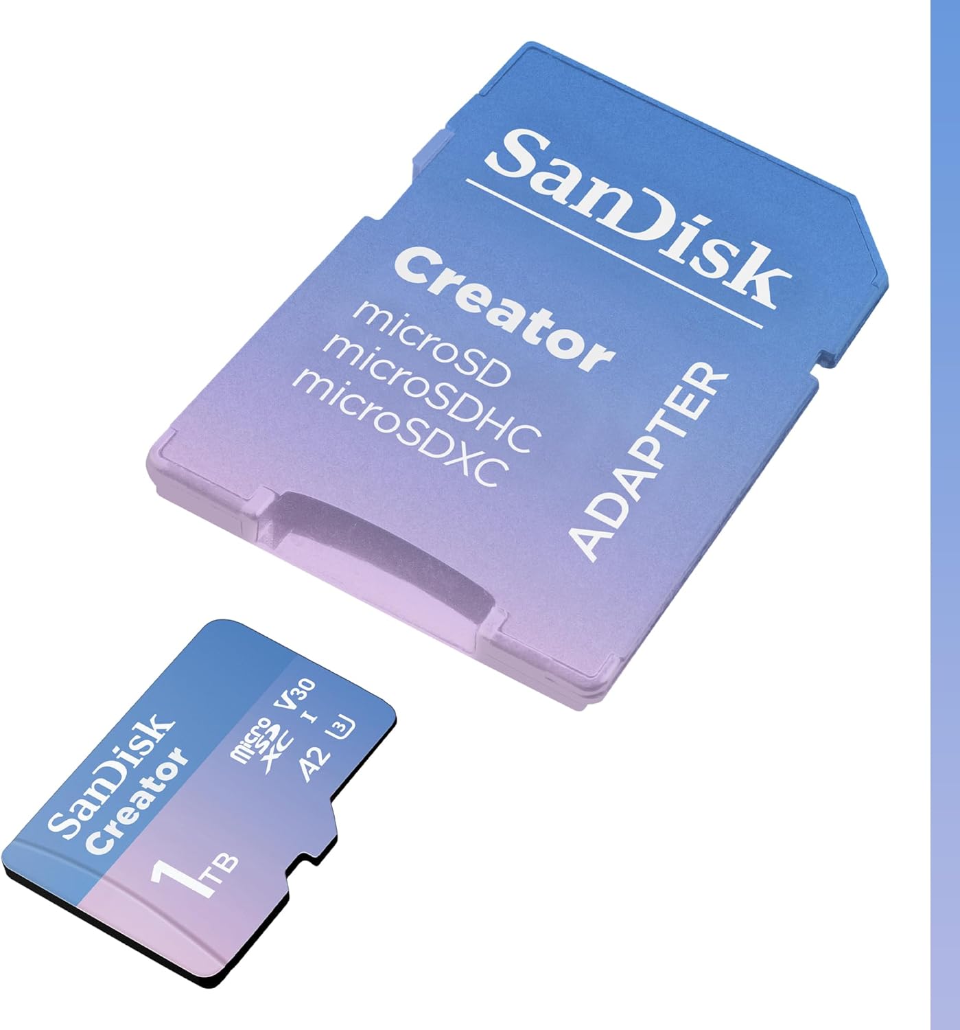Thumbnail 1 de SanDisk Creator microSDXC UHS-II 1 To avec adaptateur : pensée pour la 4K/5,3K et l’export rapide